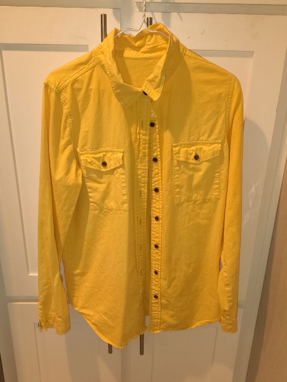 Source Unknown Yellow Button-Down Shirt